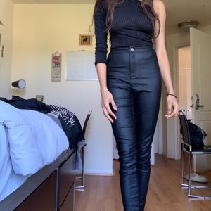 Missguided Vice Black High Waisted Skinny Jeans